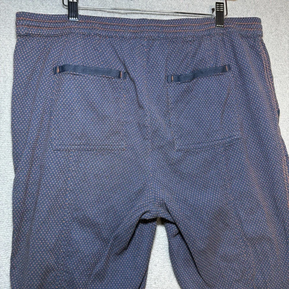 Anthropologie Pants Size Large Dylan Speckled Jogger Navy Blue/Orange  Highrise - Picture 5 of 7